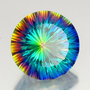 Quartzo Místico Top Rainbow Natural 19.33ct, Corte Redondo, VS