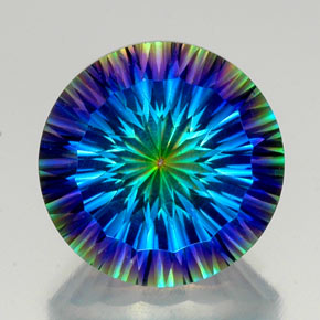 Quartzo Místico Top Rainbow Natural 20.04ct, Corte Redondo, VVS