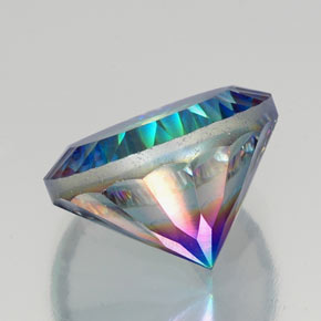 Quartzo Místico Top Rainbow Natural 20.04ct, Corte Redondo, VVS