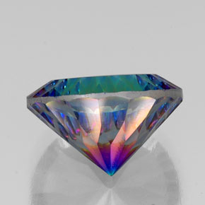Quartzo místico multicolorido natural 17,88ct, corte redondo, VS