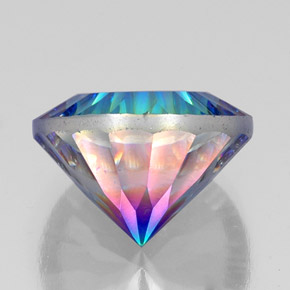 Quartzo místico multicolorido natural 20,14ct, corte redondo, VVS-VS