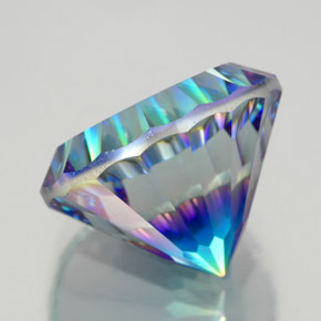 Quartzo Místico Top Rainbow Natural 9.89ct, Corte Redondo, VVS