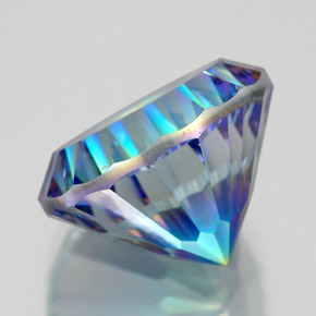 Quartzo místico multicolorido natural 10,13ct, corte redondo, VVS-VS