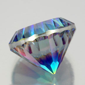 Quartzo Místico Top Rainbow Natural 10.84ct, Corte Redondo, VVS