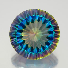 Quartzo Místico Top Rainbow Natural 8.78ct, Corte Redondo, VVS-VS