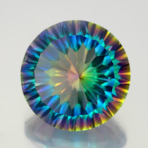 Quartzo Místico Top Rainbow Natural 8.78ct, Corte Redondo, VVS-VS