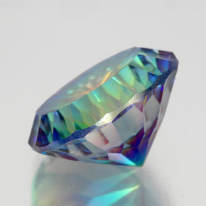 Quartzo Místico Top Rainbow Natural 8.78ct, Corte Redondo, VVS-VS