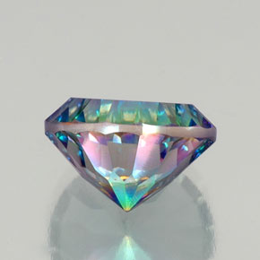 Quartzo místico multicolorido natural 9,63ct, corte redondo, VVS-VS
