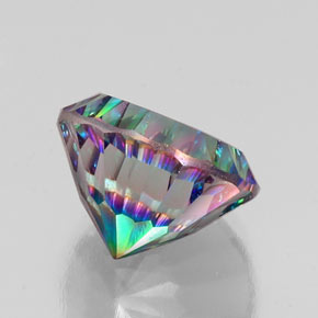 Quartzo místico multicolorido natural 10,08ct, corte redondo, VVS