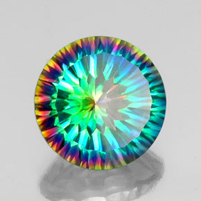 Quartzo Místico Top Rainbow Natural 9.10ct, Corte Redondo, VVS-VS