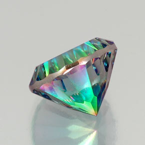 Quartzo místico multicolorido natural 10,50ct, corte redondo, VS