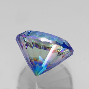 Quartzo místico multicolorido natural 9,69ct, corte redondo, VVS