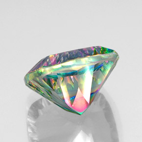 Quartzo Místico Top Rainbow Natural 15.82ct, Almofada cortada, VVS-VS
