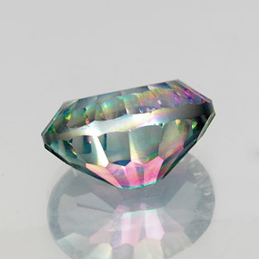 Quartzo místico multicolorido natural 13,48ct, corte oval, VS