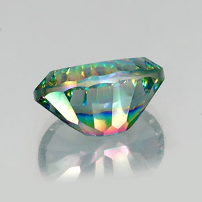 Quartzo místico multicolorido natural 13,12ct, corte oval, VVS-VS