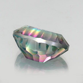 Quartzo Místico Top Rainbow Natural 14.13ct, Corte Oval, VS