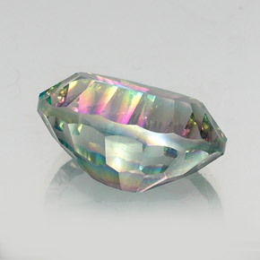 Quartzo Místico Top Rainbow Natural 12.98ct, Corte Oval, VVS-VS