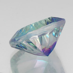 Quartzo místico multicolorido natural 21,72ct, almofada cortada, VVS-VS