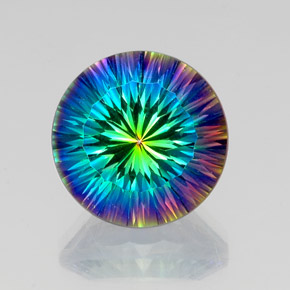 Quartzo Místico Top Rainbow Natural 19.39ct, Corte Redondo, VS