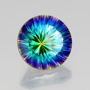 Quartzo Místico Top Rainbow Natural 19.39ct, Corte Redondo, VS