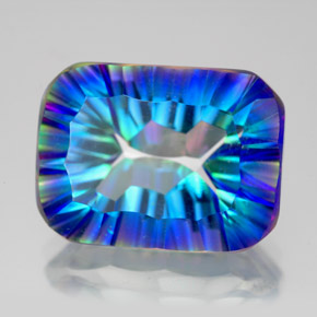 Quartzo Místico Top Rainbow Natural 11.00ct, Corte Esmeralda, VVS-VS