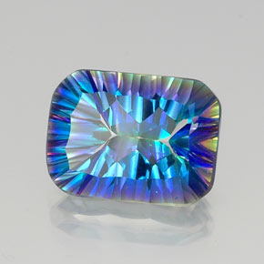 Quartzo Místico Top Rainbow Natural 10.31ct, Corte Esmeralda, VVS-VS