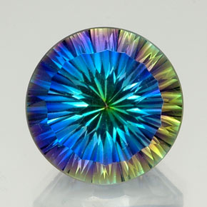 Quartzo Místico Top Rainbow Natural 18.92ct, Corte Redondo, VVS