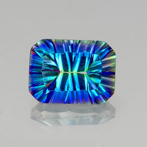 Quartzo Místico Top Rainbow Natural 10.36ct, Corte Esmeralda, VVS-VS