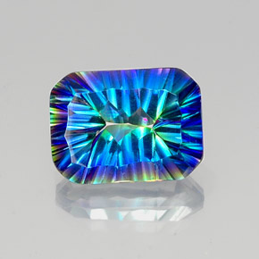 Quartzo Místico Top Rainbow Natural 10.62ct, Corte Esmeralda, VVS-VS