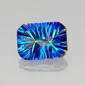 Quartzo Místico Top Rainbow Natural 10.03ct, Corte Esmeralda, VVS-VS