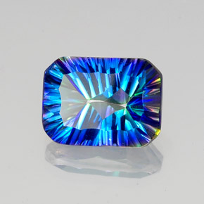 Quartzo Místico Top Rainbow Natural 10.03ct, Corte Esmeralda, VVS-VS