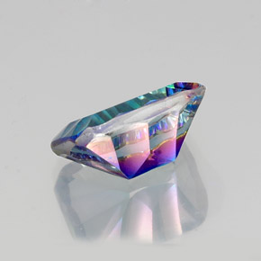 Quartzo Místico Top Rainbow Natural 10.03ct, Corte Esmeralda, VVS-VS
