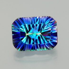 Quartzo Místico Top Rainbow Natural 10.98ct, Corte Esmeralda, VVS