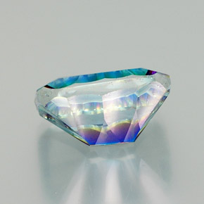 Quartzo Místico Top Rainbow Natural 10.98ct, Corte Esmeralda, VVS