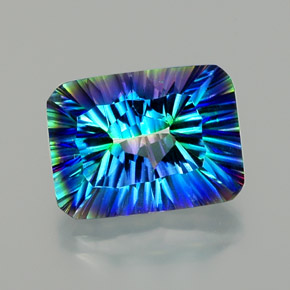 Quartzo Místico Top Rainbow Natural 11.50ct, Corte Esmeralda, VVS