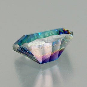 Quartzo Místico Top Rainbow Natural 11.50ct, Corte Esmeralda, VVS