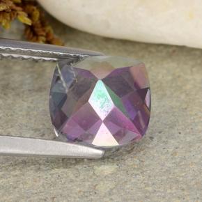 Quartzo Místico Multicolorido Natural 1.89ct, Almofada cortada, VVS-VS