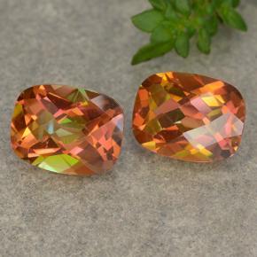 Pedras preciosas de quartzo místico multicolorido natural de 3,62 ct, almofada cortada, VVS-VS
