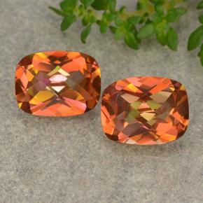 Pedras preciosas de quartzo místico multicolorido natural de 3,56 ct, almofada cortada, VVS-VS