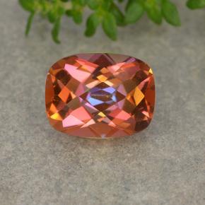 Quartzo místico multicolorido natural 1,93ct, almofada cortada, VVS-VS