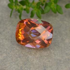 Quartzo místico multicolorido natural 1,93ct, almofada cortada, VVS-VS