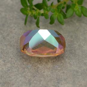 Quartzo místico multicolorido natural 1,93ct, almofada cortada, VVS-VS