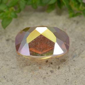 Quartzo místico multicolorido natural 1,82ct, almofada cortada, VVS-VS