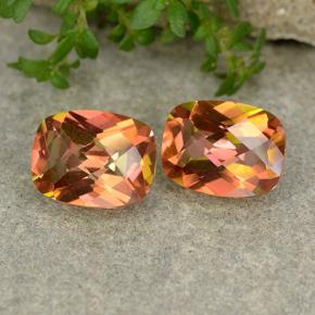 Pedras preciosas de quartzo místico multicolorido natural de 3,57 ct, almofada cortada, VVS-VS