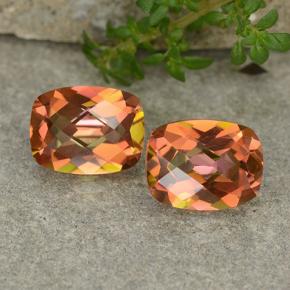 Pedras preciosas de quartzo místico multicolorido natural de 3,49 ct, almofada cortada, VVS-VS