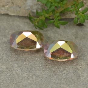 Pedras preciosas de quartzo místico multicolorido natural de 3,49 ct, almofada cortada, VVS-VS