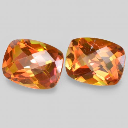 Pedras preciosas de Quartzo Místico Multicolorido natural de 3.52 ct, Almofada cortada, VS