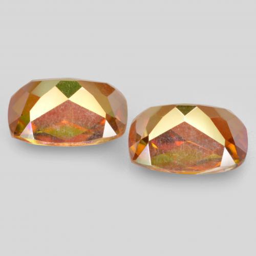 Pedras preciosas de Quartzo Místico Multicolorido natural de 3.52 ct, Almofada cortada, VS