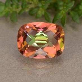 Quartzo místico multicolorido natural 1,82ct, almofada cortada, VVS-VS