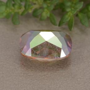 Quartzo místico multicolorido natural 1,82ct, almofada cortada, VVS-VS